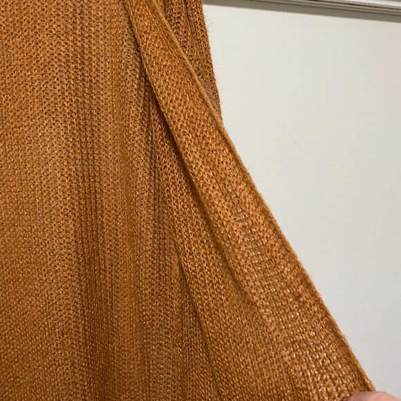 NWOT - Beautiful long sleeve rust/brown/gold maxi sweater/jacket, size L - Picture 14 of 16